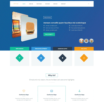 扁平網站模板下載_扁平網站源碼_扁平建站模板下載